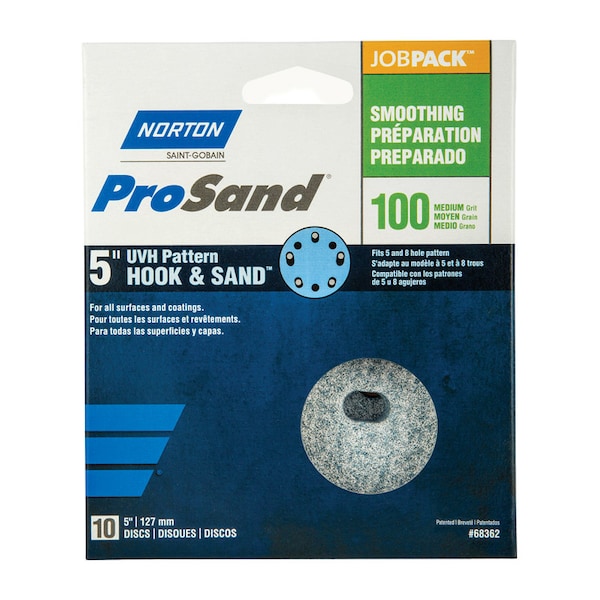 8 Hole, Ceramic Alumina, 100 Grit, Coated Type